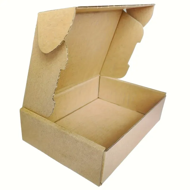 100x Advantageous package: Small postal box 5.3 x 3.3 x 1 inch, corrugated cardboard, for business, gifts and making brown