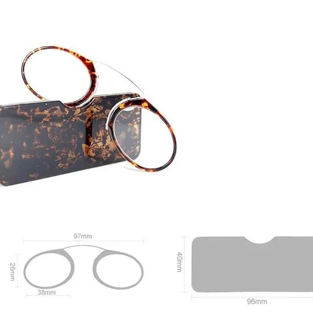 Lunettes de lecture rétro rondes en clip