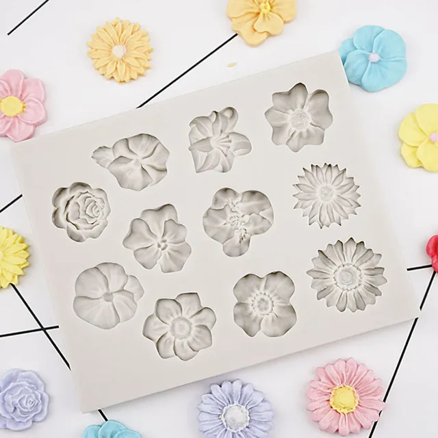 Silicone mould for floral confectionery