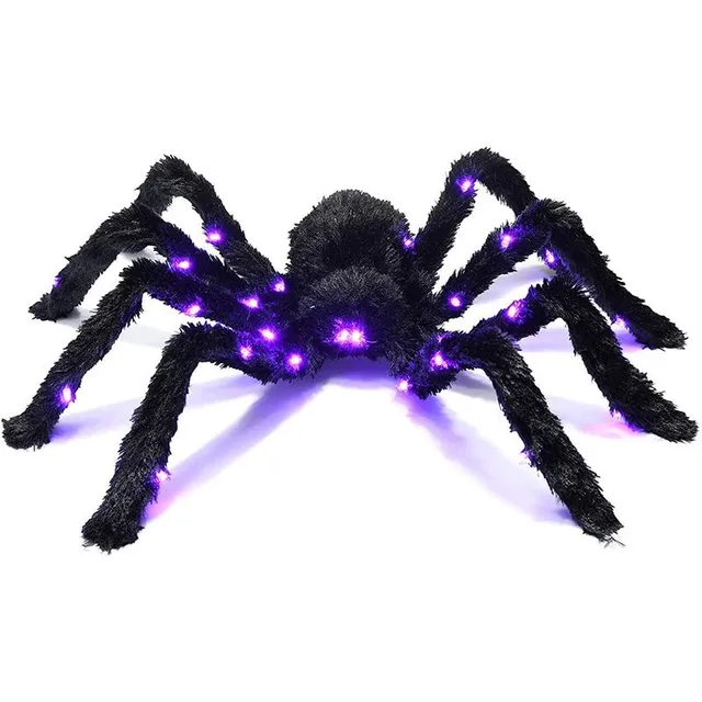 Strašidelný gigantický pavouk s LED světýlky