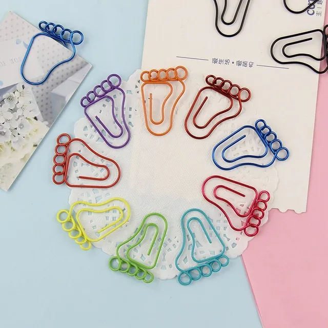 Design paper clips in a funny design of a human foot 12 pieces Ennius