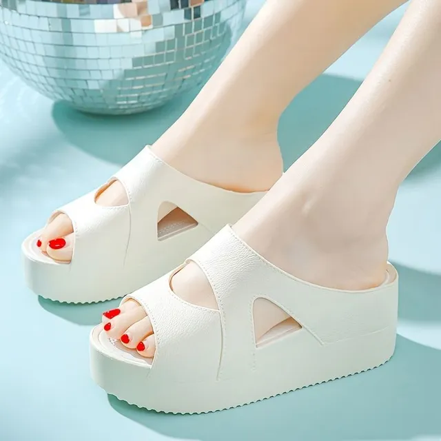 Women's fashion sandals with high heel and platform - with soft padding and anti-slip sole