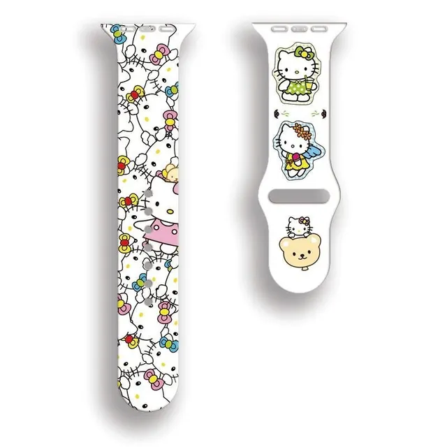 Silicone bracelet for Apple Love kitty 38 to 41 mm