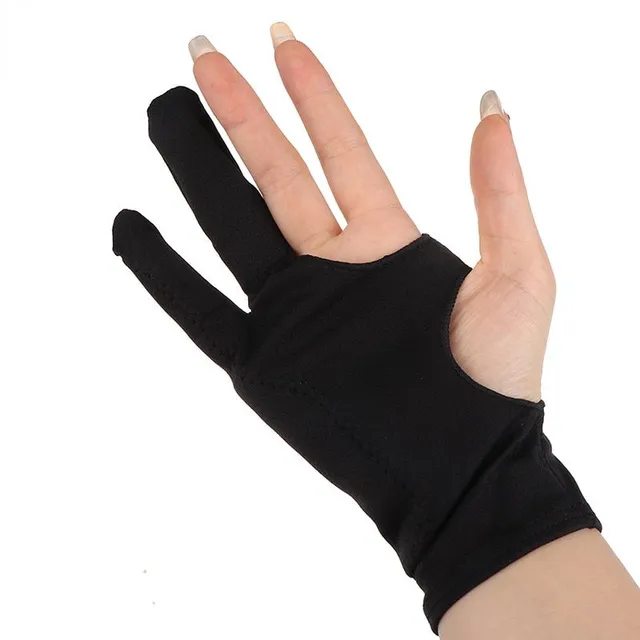 Practical half glove for the lower part of the palm against blurring of the drawing - more variants