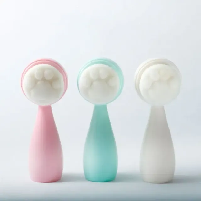 Periuță facială din silicon drăguță în formă de lăbuțe de pisică pentru curățare delicată și blândă