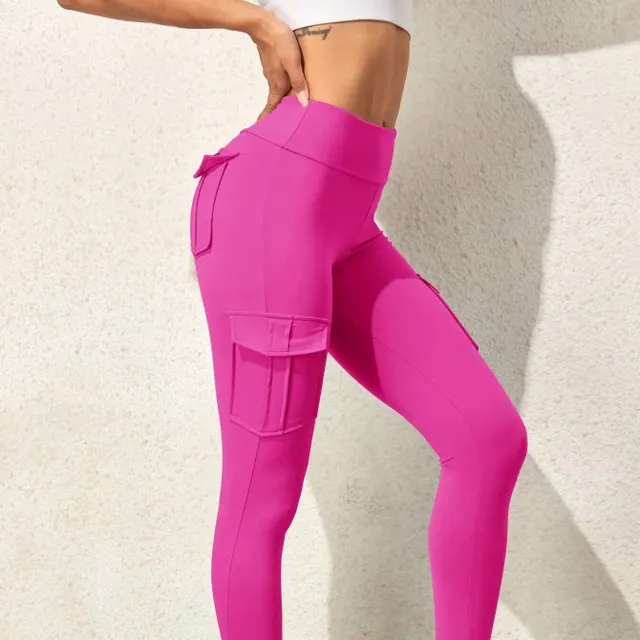 Pantalons de loisirs élastiques pour femmes avec quatre poches pour l'exercice, la course ou le yoga