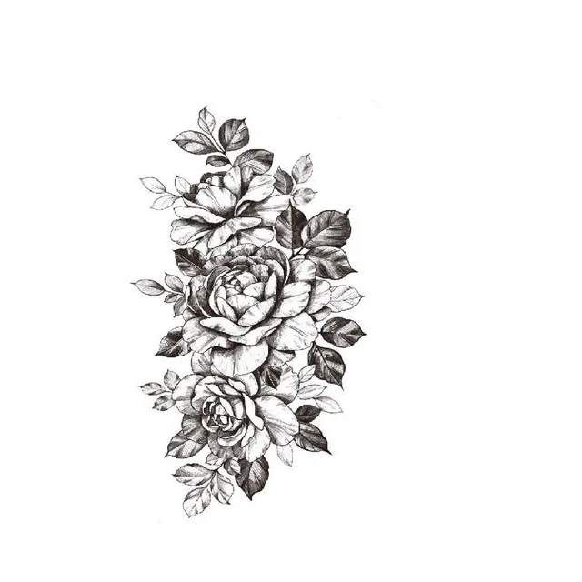 Dočasné tetovanie kvetov 0 Elida 3