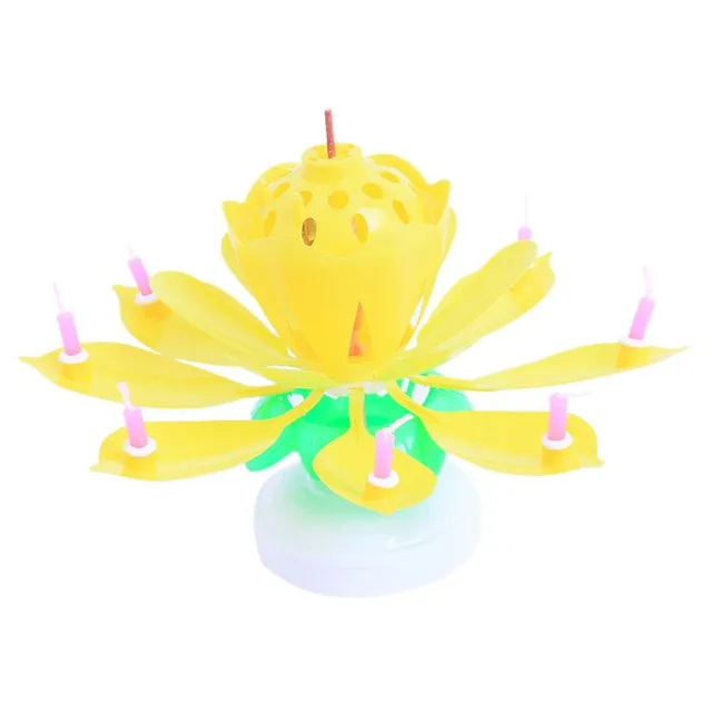 Musical lotus shaped candles - 5 colours