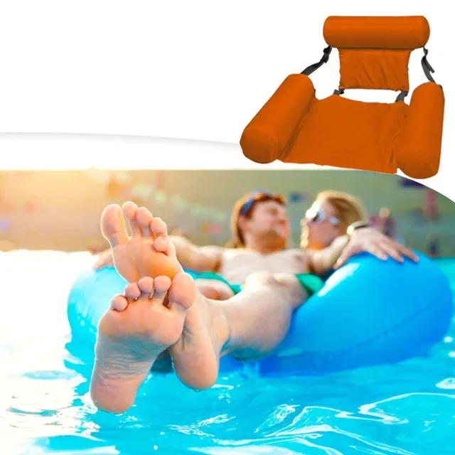 Inflatable folding chair for water