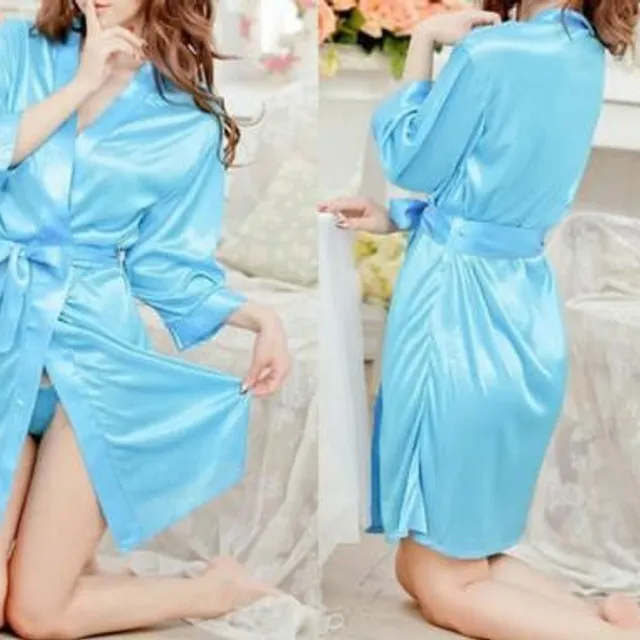 Ladies satin dressing gown Humble