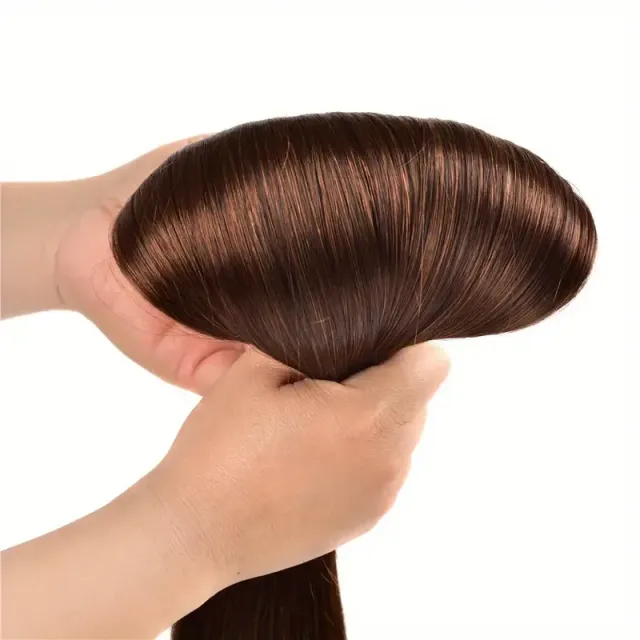 Clip-in natural human hair extension for women and girls - straight, Remy, to everyday wearing