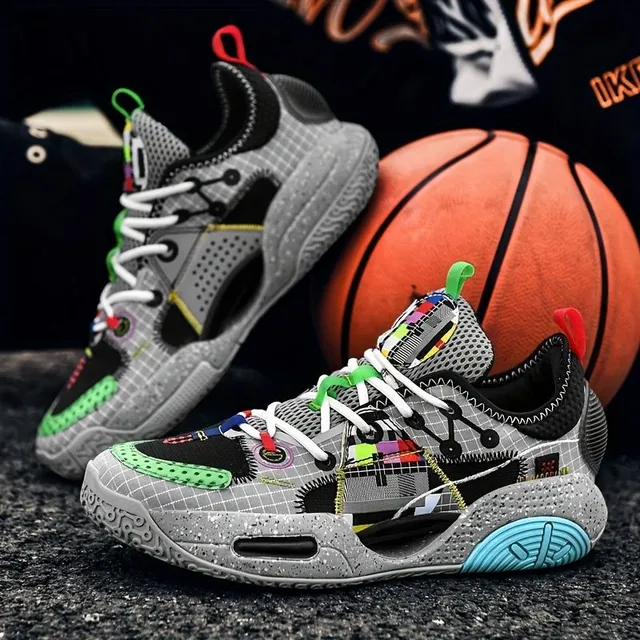 Men's Trends Basketball Shoes, Comfortable, Unslippery, Casual Sneakers With Engulfing Impacts For Men's Outdoor Activities