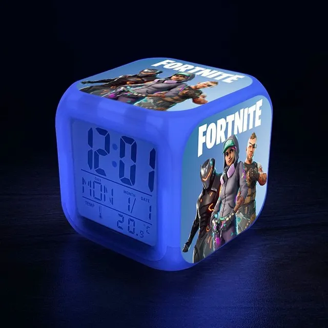 Ceas deșteptător original cu tematică din jocul video Fortnite 19-no-box