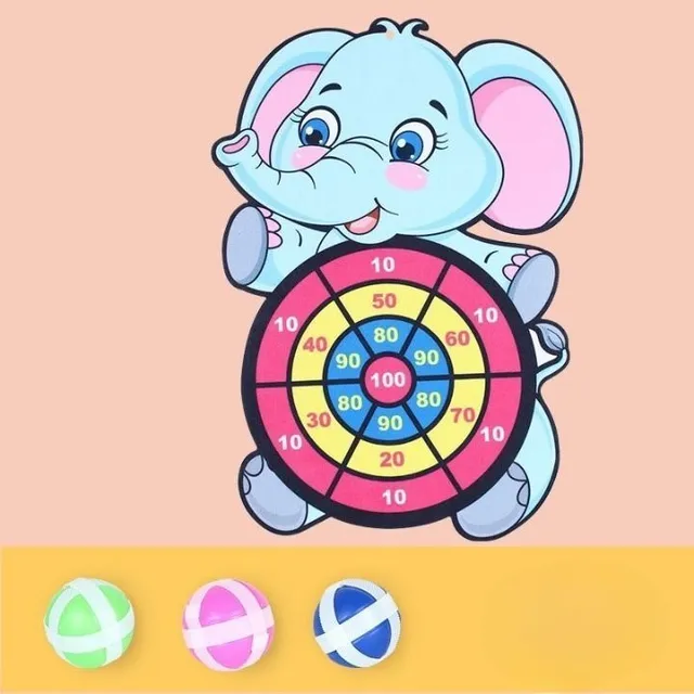 Children's target for throwing balls - Miri animals