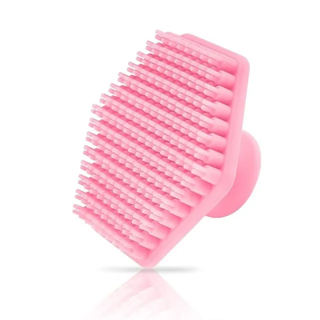 Solid color silicone pleasant brush for deep cleaning of the skin - different colors
