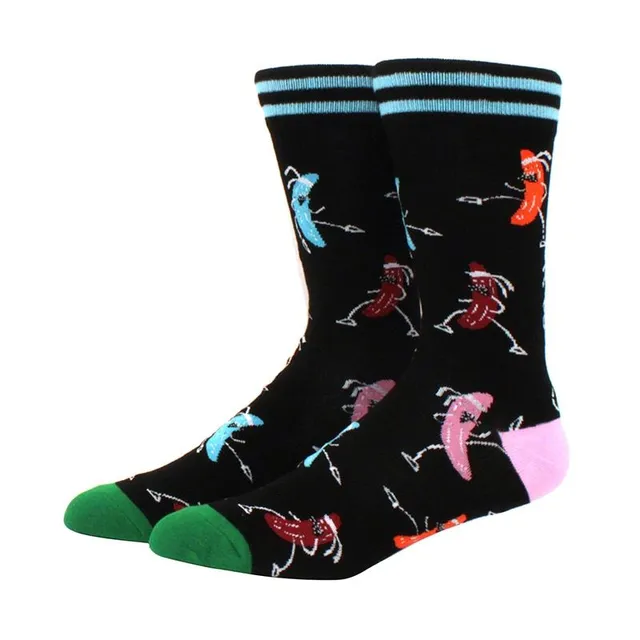 Pánské vtipné barevné ponožky na zimu