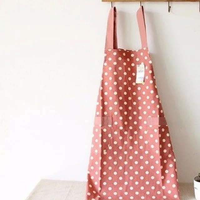 Kitchen apron with dots J1959