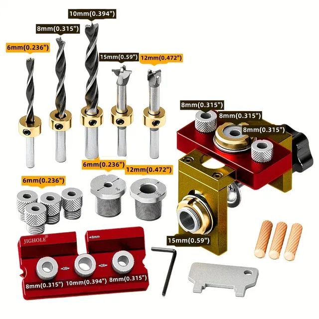 3-in-1 Universal Drilling Jig - Adjustable Pin Drill and Stop