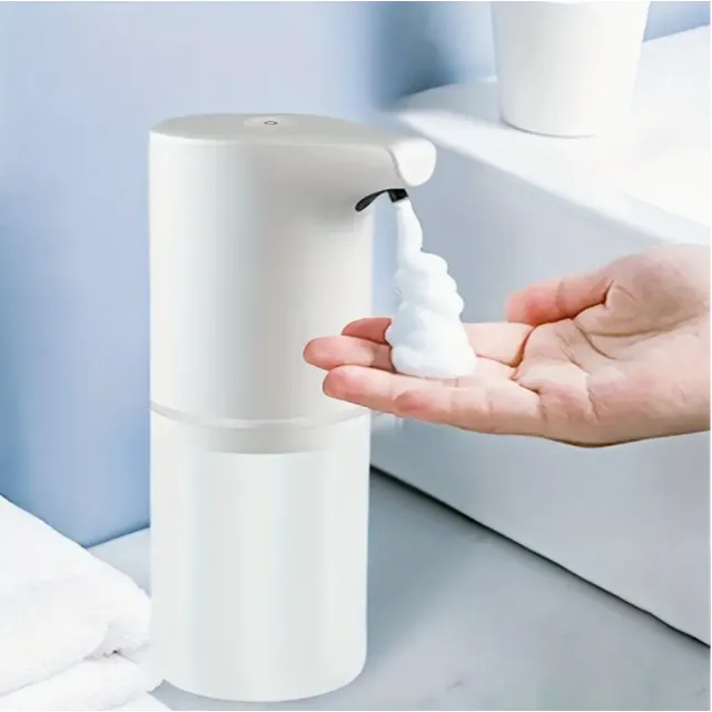 Automatic liquid soap dispenser with touchless sensor, USB charging, smart foam technology and infrared sensor