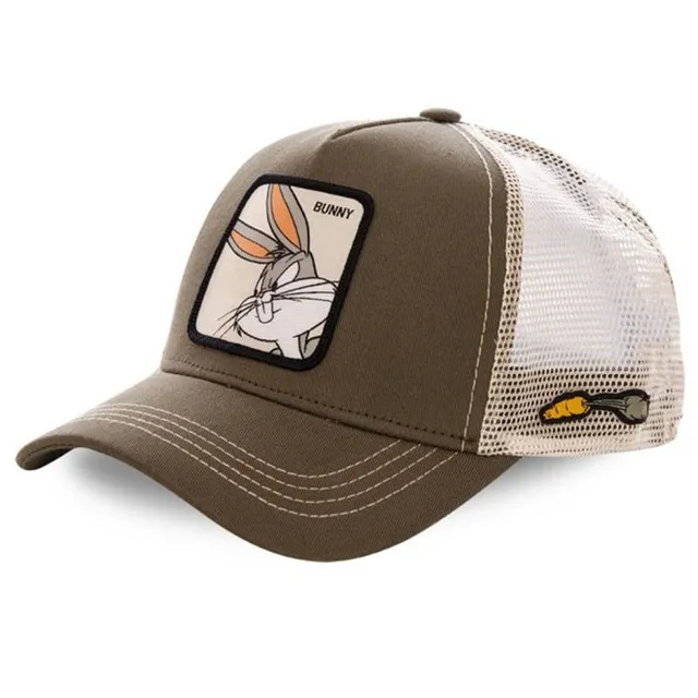 Unisex baseball cap with motifs of animated characters BUNNY BROWN
