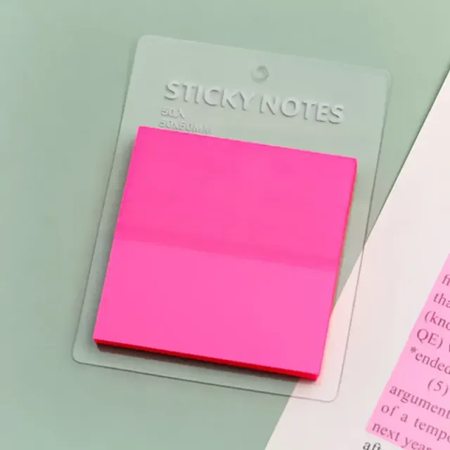 50 sheets of transparent waterproof colour self-adhesive note sheets