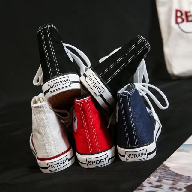 Unisex stílusos egyszerű boka vászon cipő népszerű Aeneas színek