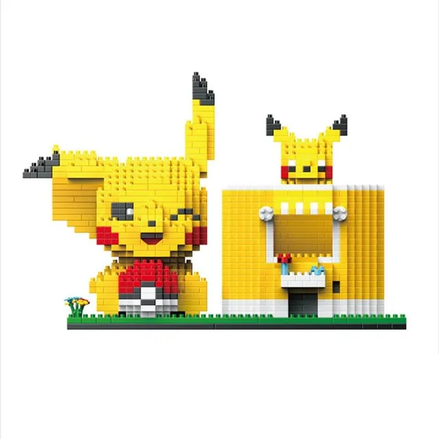 Set de construcție creativă pentru copii Pokémon - Suport pentru creioane Pikachu și altele