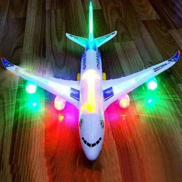 Svítící letadlo na baterie