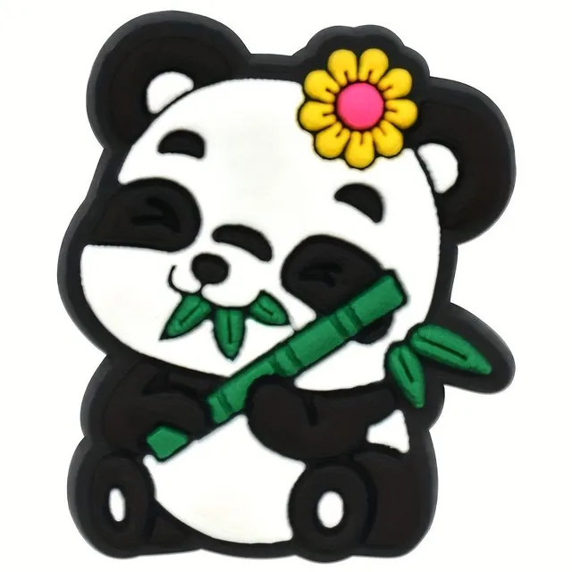 Cute panda decorations for shoes suitable for slippers and sandals