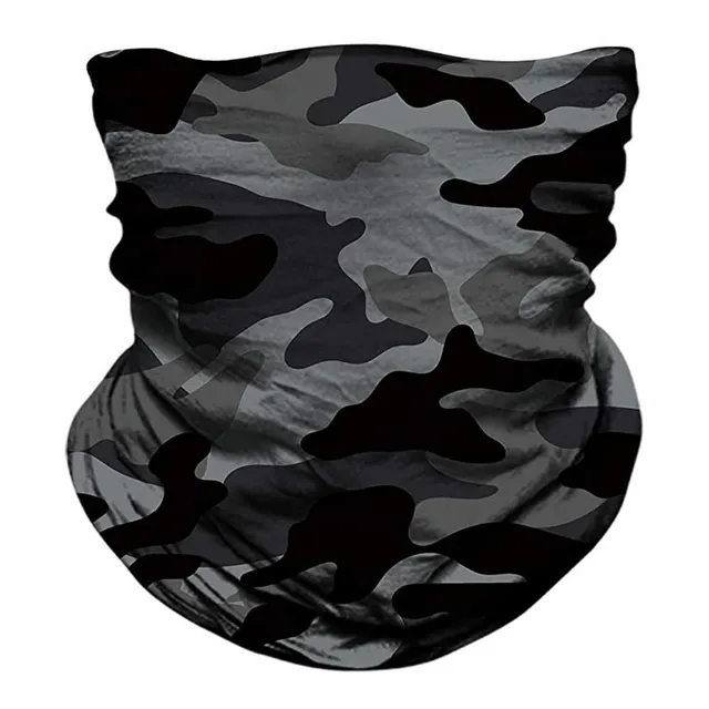 Men's sports neck warmer with various motifs