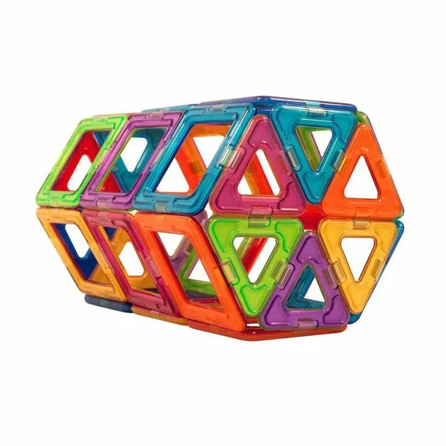 Magnetic building set of geometric shapes (Construction)