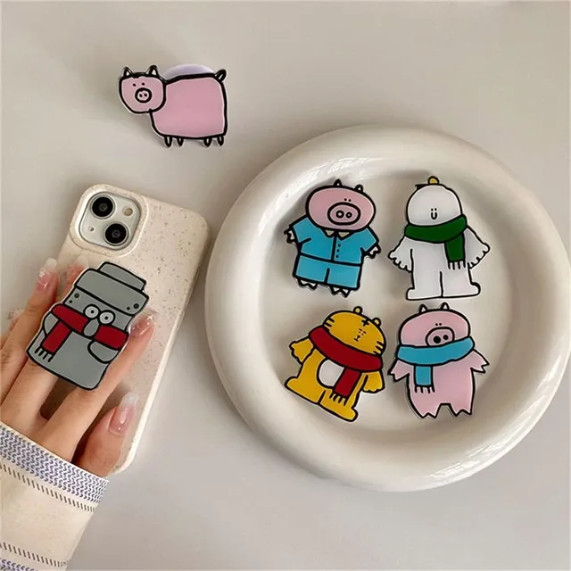 Uroczy uchwyt PopSockets w kształcie zabawnych zwierzątek