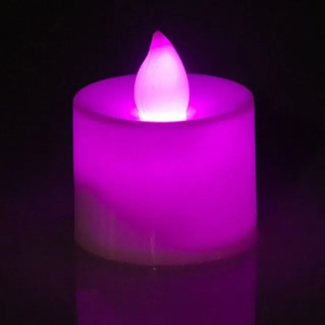 LED farebné sviečky Nico ruzova