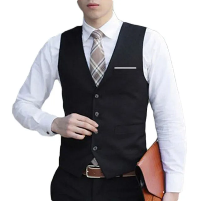 SlimFit men's smart suit vest