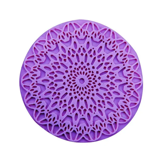 Silicone form with flower ornament