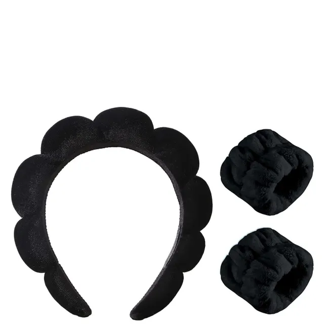 1 pc of single color turban bath and 2 pcs of bath bracelets