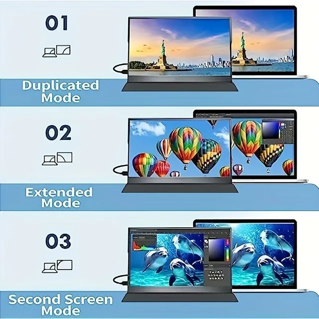 15.6 inch ARWOEIS Ultra thin metal 1080P FHD IPS Type C monitor A Portable HDTV monitor, Suitable for laptops With speaker coverage, External monitor Suitable for laptops/PC/Mac/telephones/Xbox/Switch/PS4