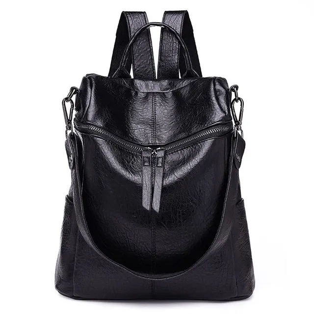 Women's soft PU leather backpack