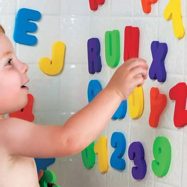 Lettres et chiffres pour baignoire 36 pcs