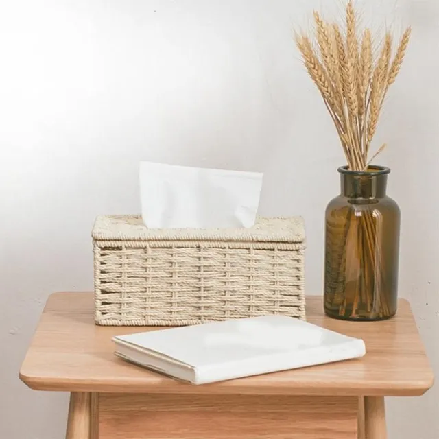 Rattan box for paper handkerchiefs