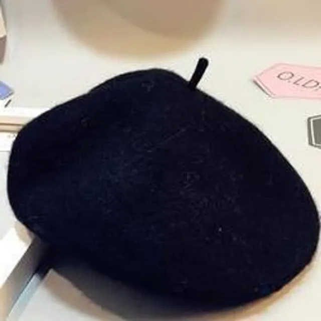 Baby beret black 48cm-to-52cm