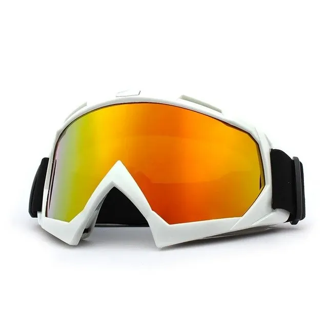 Ochelari de schi rezistenți la vânt cu protecție UV400 și filtru reflectorizant - Ochelari de schi și snowboard anti-aburire 18,5 x 5,7 cm