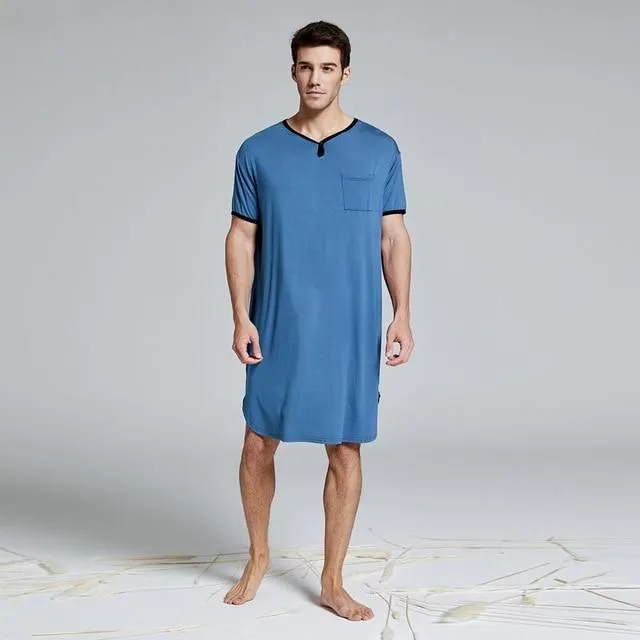 Men's nightdresses with short sleeves