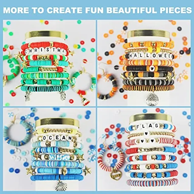 7200 Beautiful Beads on Bracelets - DIY Set on Bracelet Form