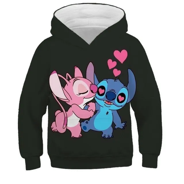 Detská roztomilá mikina s kapucňou Stitch