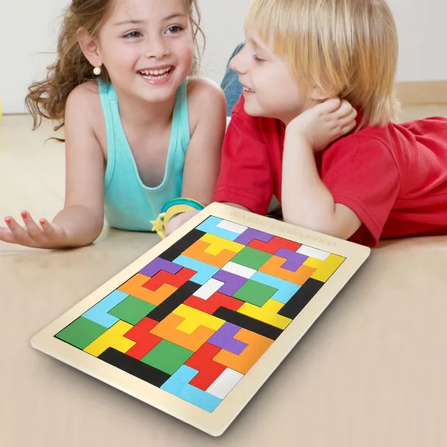 Wooden puzzle tetri