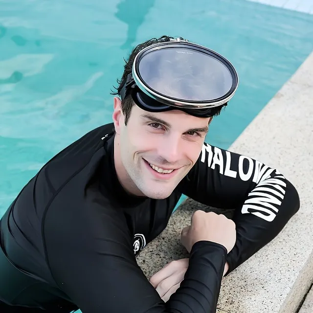 Plávanie okuliarov s panoramatickým výhľadom 180°, široký uhol pohľadu, pod vodou, jednodielne