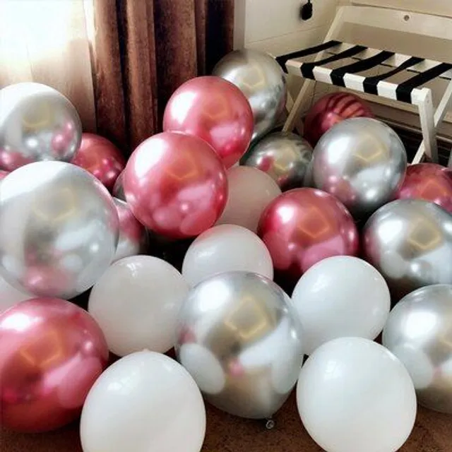 Gold metal latex balloons 12inch as-picture-16