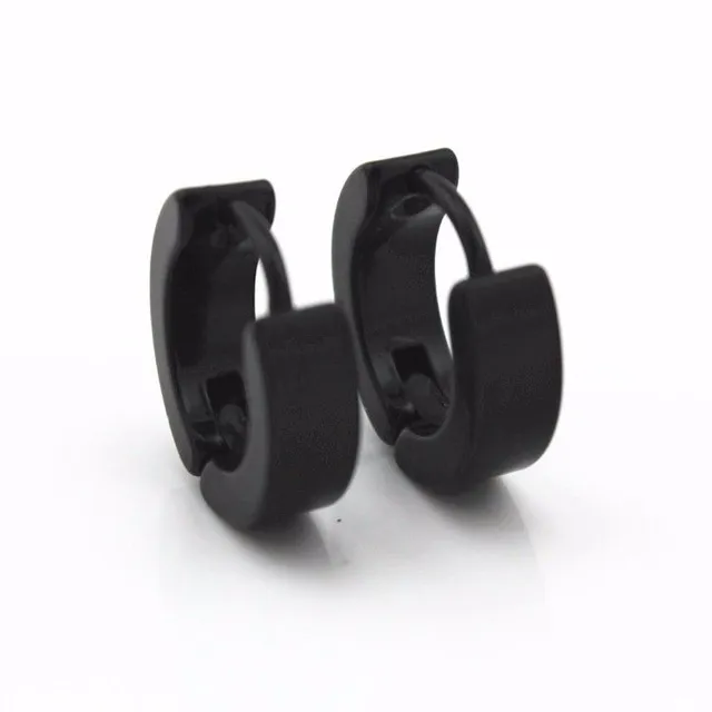 Men's earrings in ring shape - 2 colors