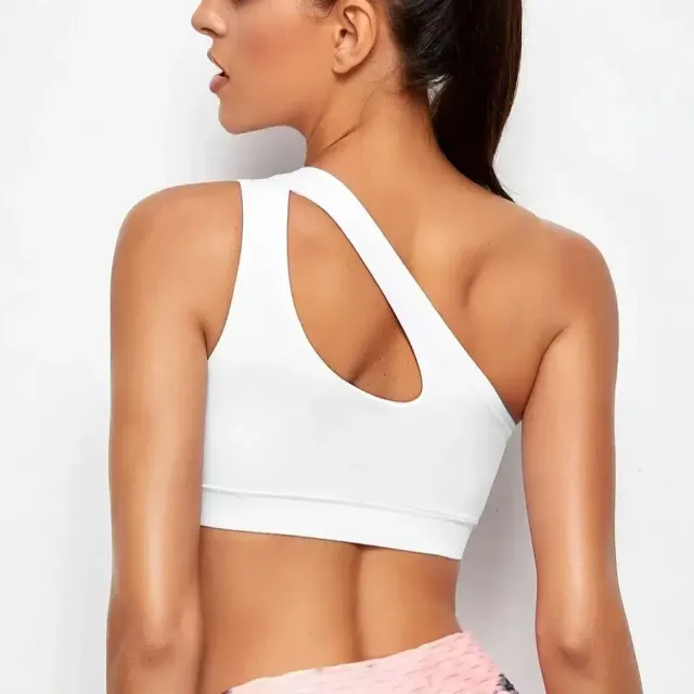 Women's sports bra on one shoulder suitable for Yoga